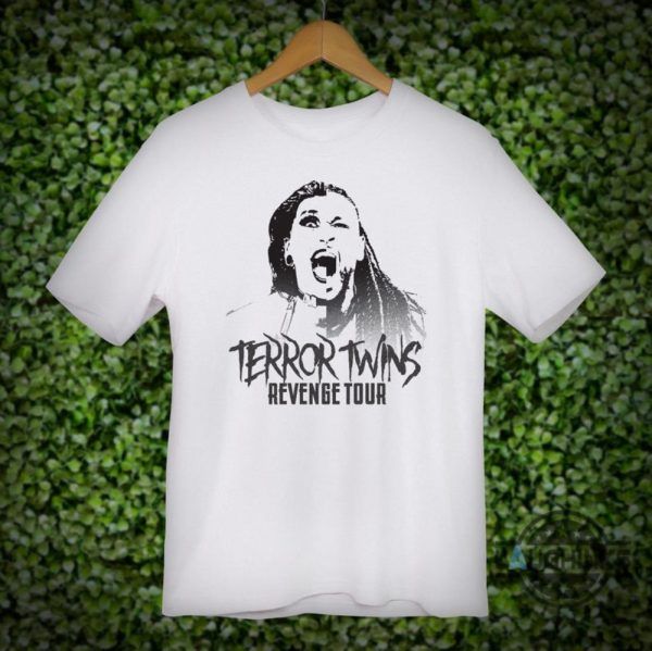 rhea ripley and damien priest terror twins revenge tour shirt for roman reigns wwe wrestling fan laughinks 1