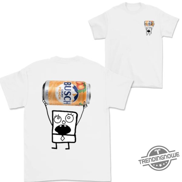 Doodlebob Busch Light Peach Shirt 2 Sided Funny Drinking Tshirt Summer Tshirt Doodlebob Shirt Unisex Tshirt For Men For Women trendingnowe 2