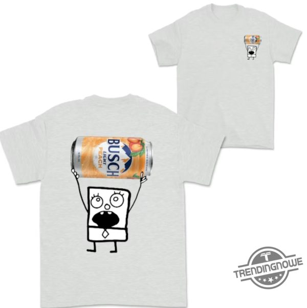 Doodlebob Busch Light Peach Shirt 2 Sided Funny Drinking Tshirt Summer Tshirt Doodlebob Shirt Unisex Tshirt For Men For Women trendingnowe 6