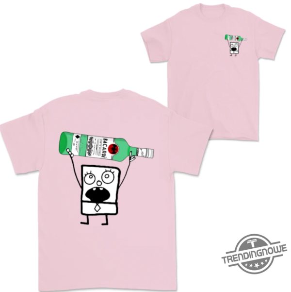 Doodlebob Bacardi Carta Blanca Shirt 2 Sided Funny Drinking Tshirt Summer Tshirt Doodlebob Shirt Unisex Tshirt For Men For Women trendingnowe 1