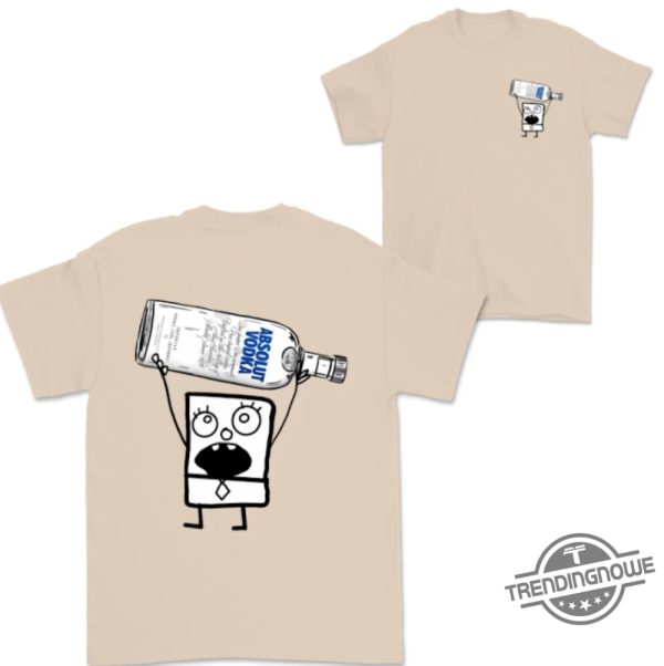 Doodlebob Absolut Vodka Shirt 2 Sided Funny Drinking Tshirt Summer Tshirt Doodlebob Shirt Unisex Tshirt For Men For Women trendingnowe 3