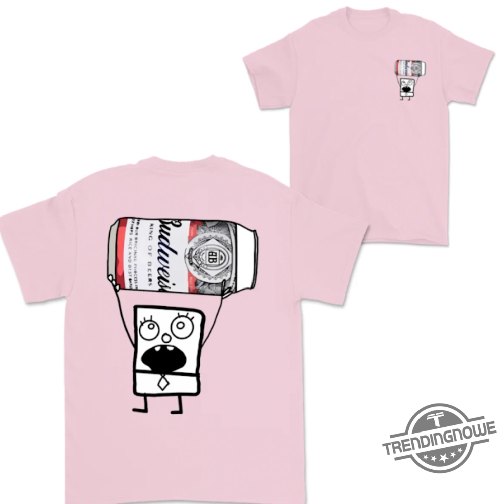 Doodlebob Budweiser Shirt 2 Sided Funny Drinking Tshirt Summer Tshirt Doodlebob Shirt Unisex Tshirt For Men For Women