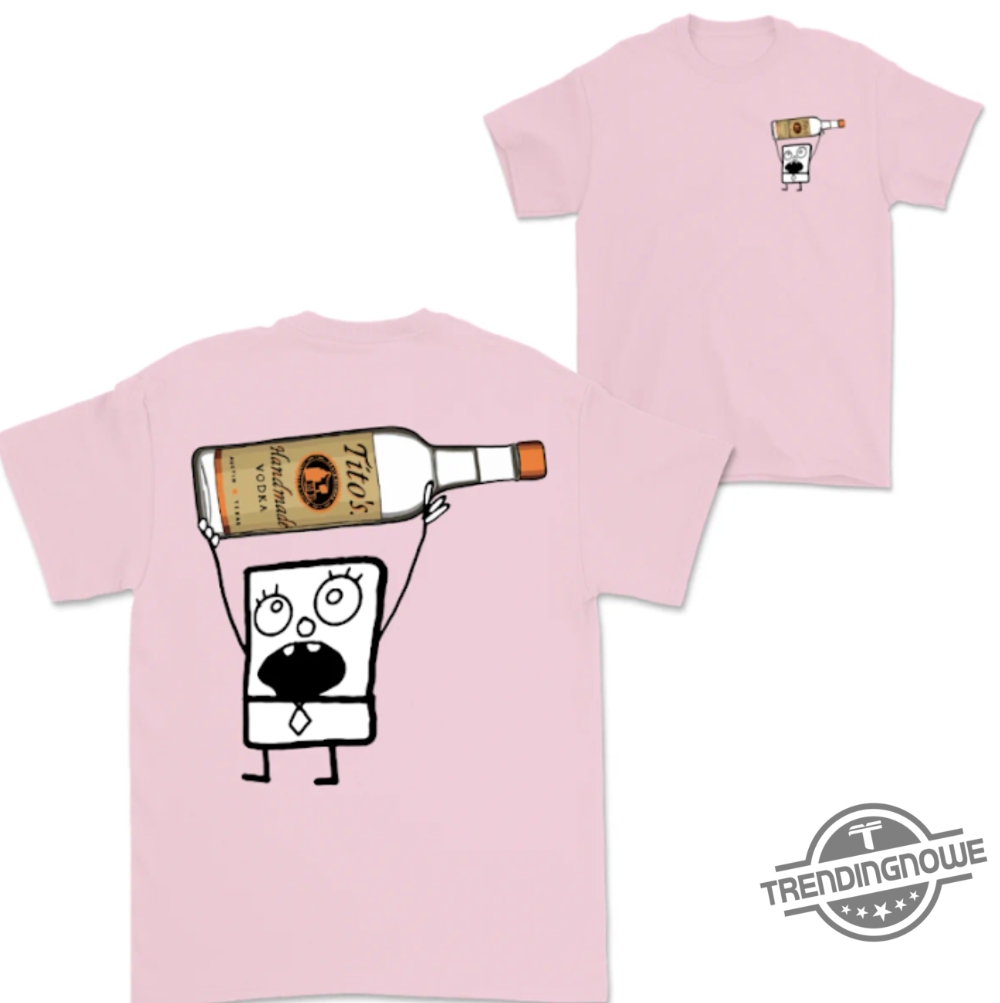 Doodlebob Titos Vodka Shirt 2 Sided Funny Drinking Tshirt Summer Tshirt Doodlebob Shirt Unisex Tshirt For Men For Women