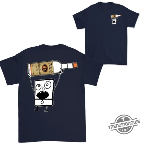 Doodlebob Titos Vodka Shirt 2 Sided Funny Drinking Tshirt Summer Tshirt Doodlebob Shirt Unisex Tshirt For Men For Women trendingnowe 2