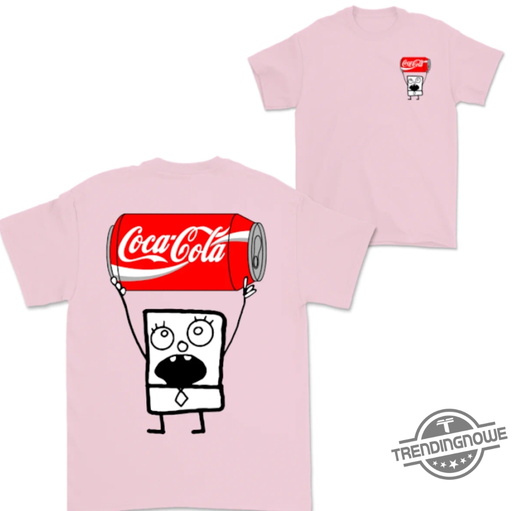 Doodlebob Coca Cola Shirt 2 Sided Funny Drinking Tshirt Summer Tshirt Doodlebob Shirt Unisex Tshirt For Men For Women