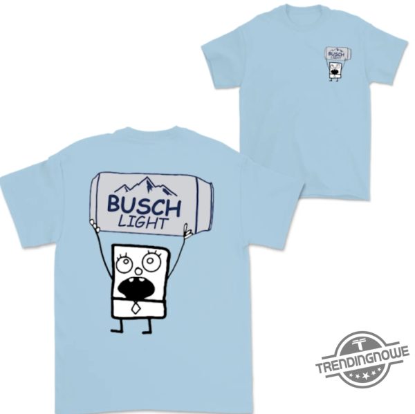 Doodlebob Busch Light Beer Shirt 2 Sided Funny Drinking Tshirt Summer Tshirt Doodlebob Shirt Unisex Tshirt For Men For Women trendingnowe 2