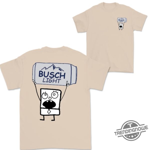 Doodlebob Busch Light Beer Shirt 2 Sided Funny Drinking Tshirt Summer Tshirt Doodlebob Shirt Unisex Tshirt For Men For Women trendingnowe 3