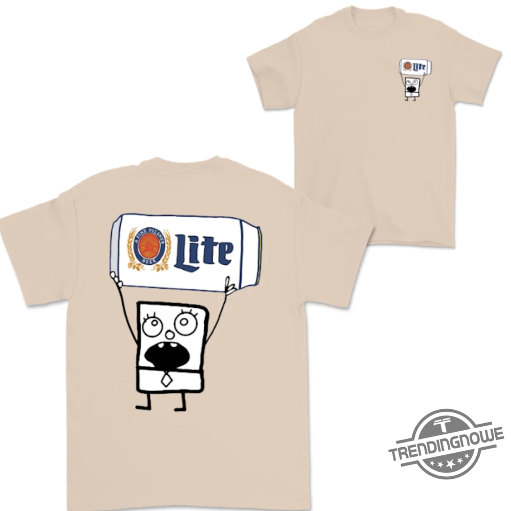 Doodlebob Lite Beer Essential Shirt 2 Sided Funny Drinking Tshirt Summer Tshirt Doodlebob Shirt Unisex Tshirt For Men For Women