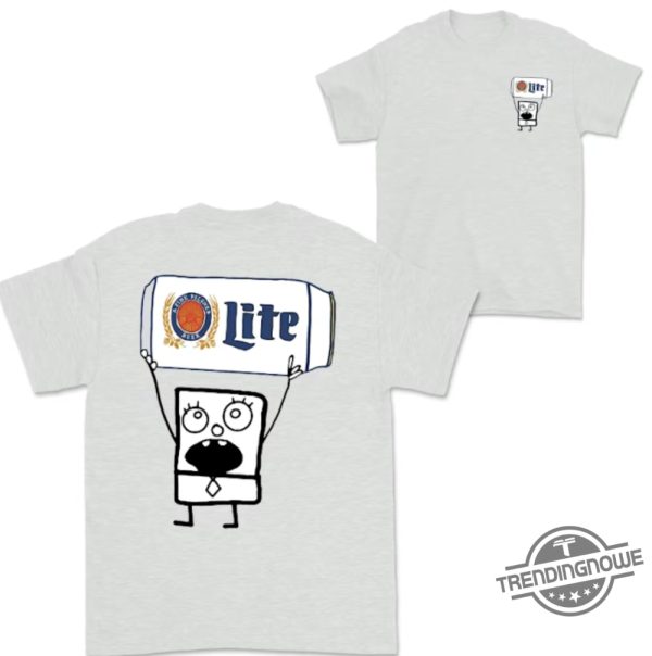 Doodlebob Lite Beer Essential Shirt 2 Sided Funny Drinking Tshirt Summer Tshirt Doodlebob Shirt Unisex Tshirt For Men For Women trendingnowe 5