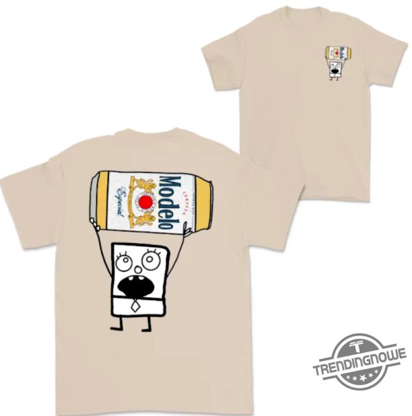 Doodlebob Modelo Beer Essential Shirt 2 Sided Funny Drinking Tshirt Summer Tshirt Doodlebob Shirt Unisex Tshirt For Men For Women trendingnowe 3