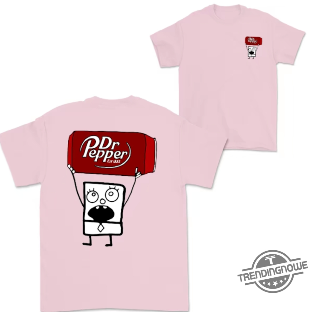 Doodlebob Dr Pepper Shirt 2 Sided Funny Drinking Tshirt Summer Tshirt Doodlebob Shirt Unisex Tshirt For Men For Women