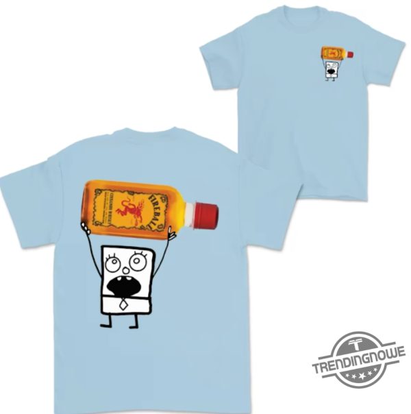 Doodlebob Fireball Whiskey Shirt 2 Sided Funny Drinking Shirt Summer Tshirt Doodlebob Shirt Unisex Tshirt For Men For Women trendingnowe 3