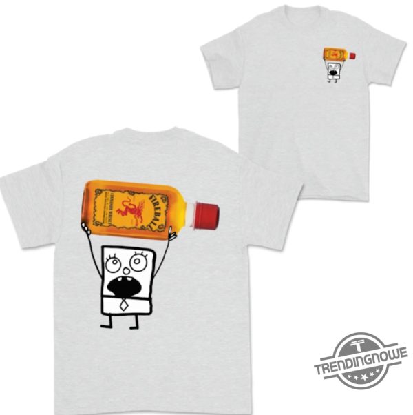 Doodlebob Fireball Whiskey Shirt 2 Sided Funny Drinking Shirt Summer Tshirt Doodlebob Shirt Unisex Tshirt For Men For Women trendingnowe 5