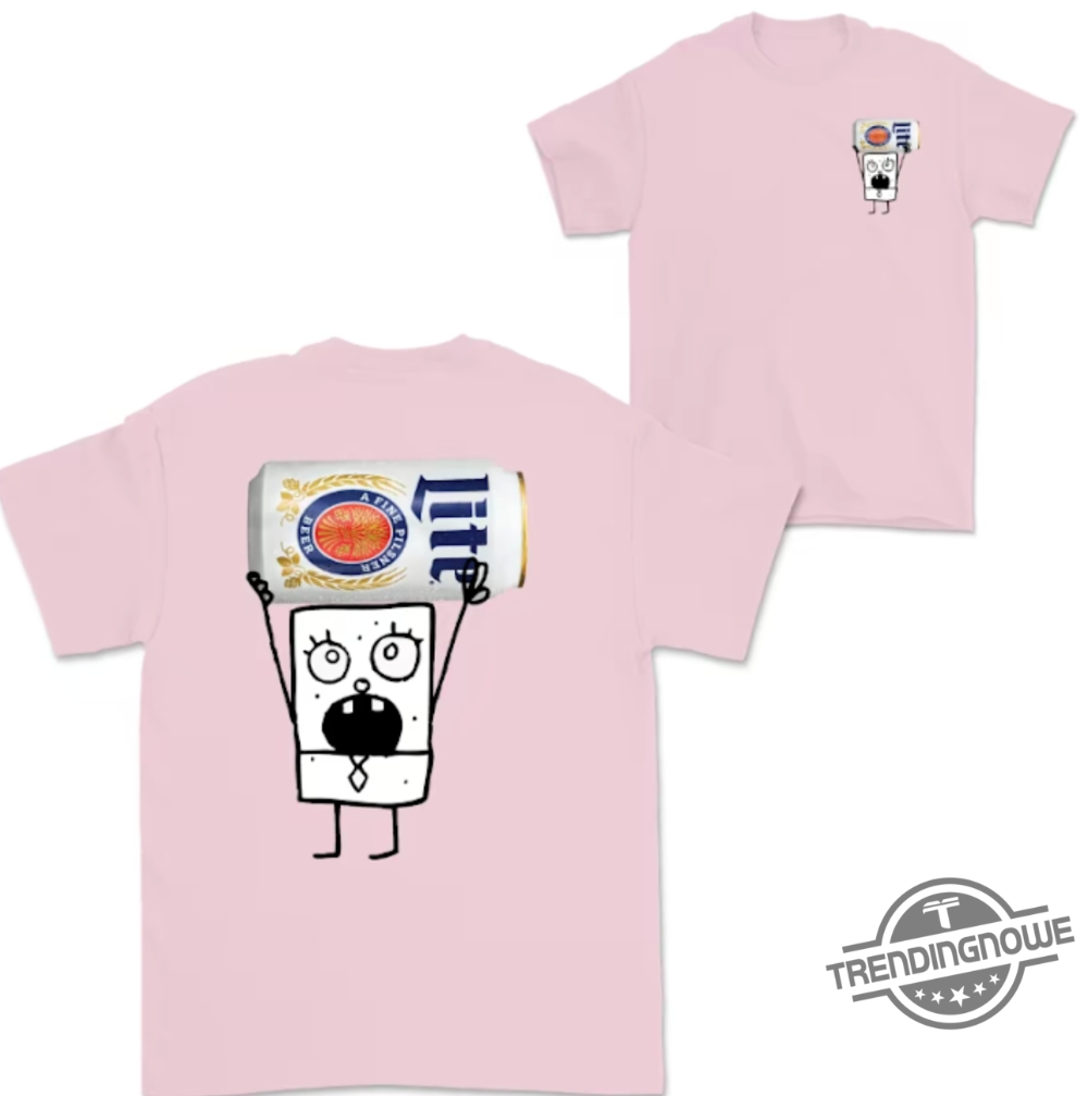 Doodlebob Miler Lite Essential Shirt 2 Sided Funny Drinking Tshirt Summer Tshirt Doodlebob Shirt Unisex Tshirt For Men For Women