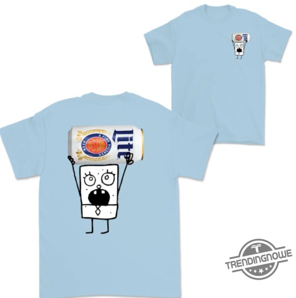 Doodlebob Miler Lite Essential Shirt 2 Sided Funny Drinking Tshirt Summer Tshirt Doodlebob Shirt Unisex Tshirt For Men For Women trendingnowe 4