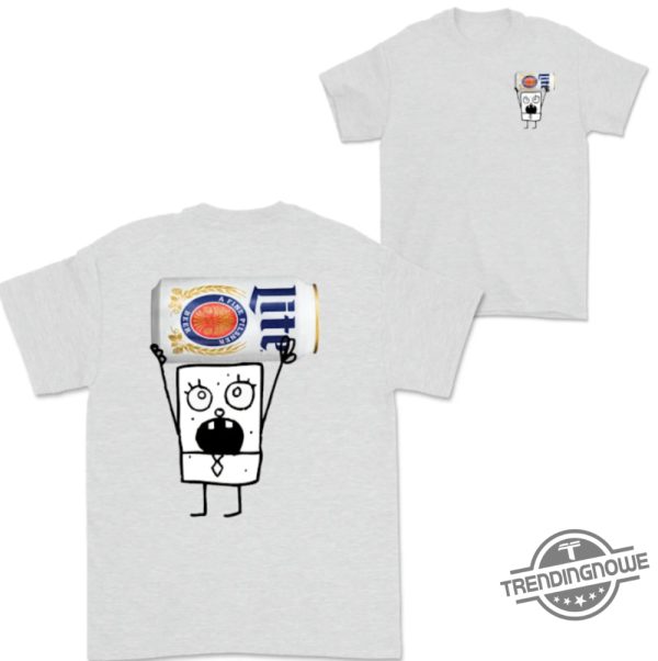 Doodlebob Miler Lite Essential Shirt 2 Sided Funny Drinking Tshirt Summer Tshirt Doodlebob Shirt Unisex Tshirt For Men For Women trendingnowe 5