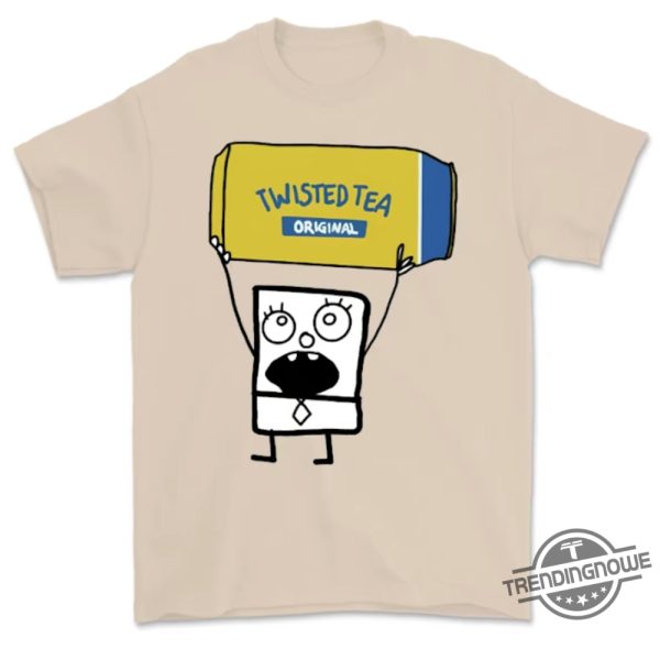 Doodlebob Twisted Tea Essential Shirt 2 Sided Funny Drinking Tshirt Summer Tshirt Doodlebob Shirt Unisex Tshirt For Men For Women trendingnowe 5