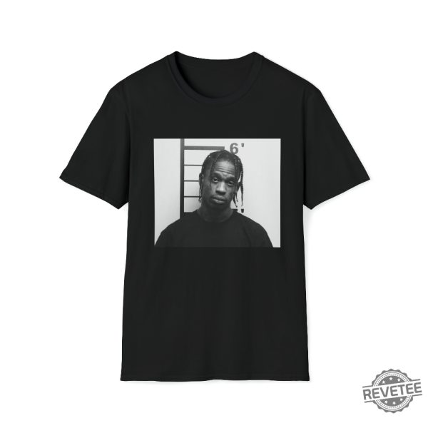 Travis Scott Mugshot Tee Graphic Tee For Men Travis Scott Mugshot Shirt Travis Scott Mugshot T Shirt revetee 1