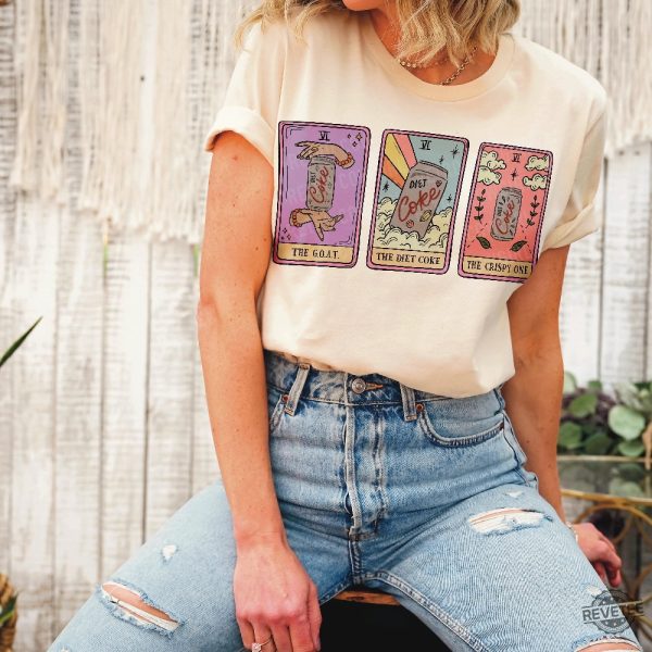 Diet Coke Shirt Tee Crispy Coke Girly Diet Coke Gift Tarot Card Shirt Viral Pink Diet Coke Shirt revetee 1