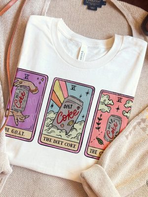 Diet Coke Shirt Tee Crispy Coke Girly Diet Coke Gift Tarot Card Shirt Viral Pink Diet Coke Shirt revetee 2