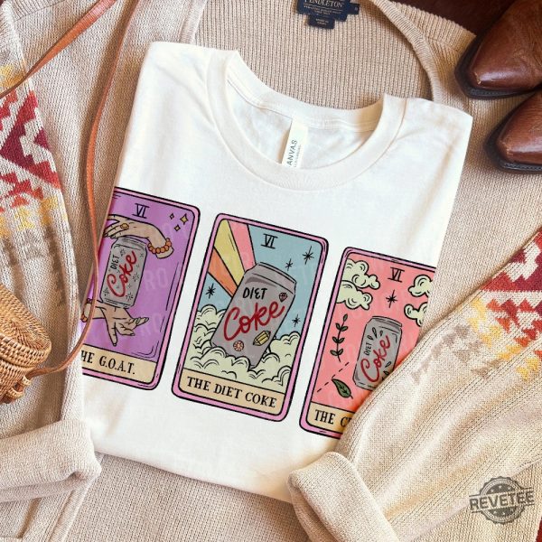 Diet Coke Shirt Tee Crispy Coke Girly Diet Coke Gift Tarot Card Shirt Viral Pink Diet Coke Shirt revetee 2