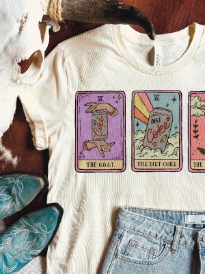 Diet Coke Shirt Tee Crispy Coke Girly Diet Coke Gift Tarot Card Shirt Viral Pink Diet Coke Shirt revetee 3