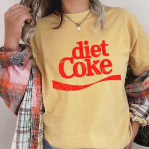 Vintage Diet Coke Tshirt Coca Cola Gifts Diet Soda Pop Shirt Cute Oversized Tee Viral Pink Diet Coke Shirt revetee 5