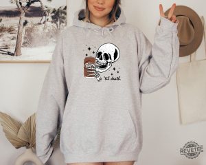 Till Death Sweatshirt Skeleton Hoodie Halloween Tee Cute T Shirt Skeleton Drinking Sweatshirt revetee 7