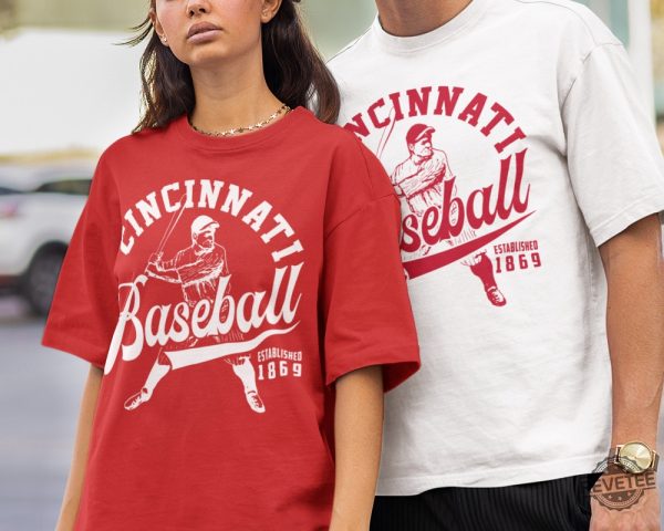 Vintage Cincinnati Red Crewneck Sweatshirt Red Est 1869 Shirt Cincinnati Reds Shirt revetee 1