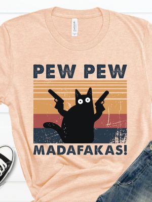 Pew Pew Madafakas Shirt Cat Lover T Shirt Funny Cat Shirt Pew Pew Madafakas Shirt revetee 2