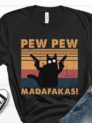 Pew Pew Madafakas Shirt Cat Lover T Shirt Funny Cat Shirt Pew Pew Madafakas Shirt revetee 5