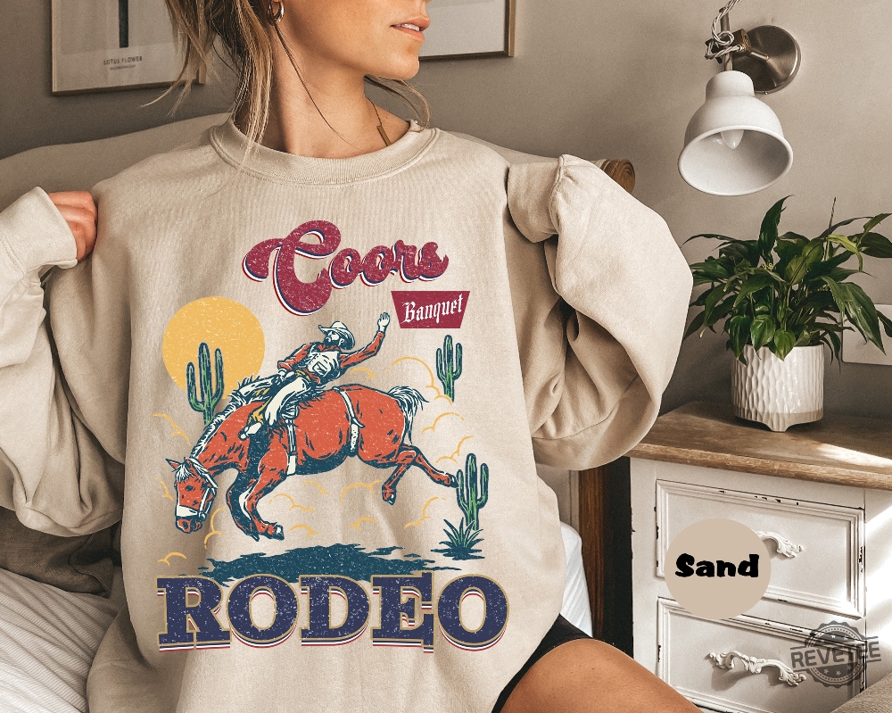 Coors Rodeo Sweatshirt Western 90S Cowboy Hoodie Retro Rodeo Outfit Coors Banquet Rodeo Shirt