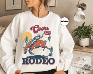 Coors Rodeo Sweatshirt Western 90S Cowboy Hoodie Retro Rodeo Outfit Coors Banquet Rodeo Shirt revetee 2