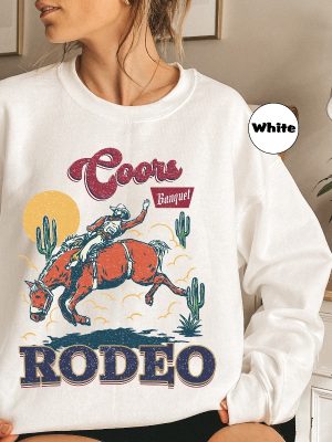 Coors Rodeo Sweatshirt Western 90S Cowboy Hoodie Retro Rodeo Outfit Coors Banquet Rodeo Shirt revetee 2