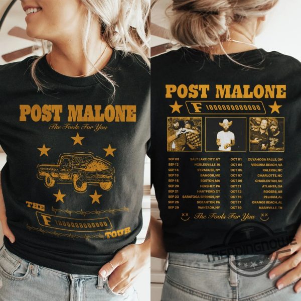 Post Malone Shirt Post Malone Tour Shirt Music 2 Sides Shirt Post Malone The F 1 Trillion Shirt Album 2024 Concert Gift For Fan trendingnowe 1