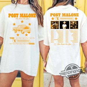 Post Malone Shirt Post Malone Tour Shirt Music 2 Sides Shirt Post Malone The F 1 Trillion Shirt Album 2024 Concert Gift For Fan trendingnowe 2