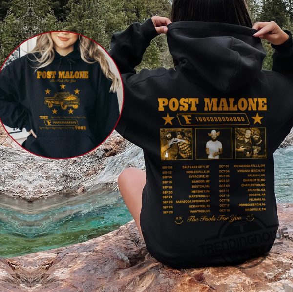 Post Malone Shirt Post Malone Tour Shirt Music 2 Sides Shirt Post Malone The F 1 Trillion Shirt Album 2024 Concert Gift For Fan trendingnowe 3