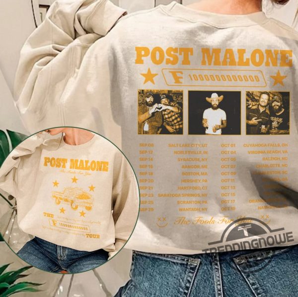 Post Malone Shirt Post Malone Tour Shirt Music 2 Sides Shirt Post Malone The F 1 Trillion Shirt Album 2024 Concert Gift For Fan trendingnowe 4