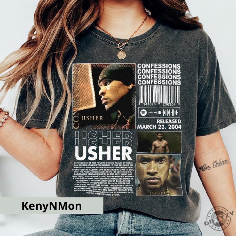 Usher Concert Shirt Retro Graphic Rb Concert Sweatshirt Usher Coming Home Tour Tshirt Usher Concert Group Hoodie Usher Rap Shirt