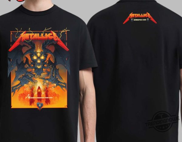 Metallica Minneapolis Shirt V2 Metallica M72 Minneapolis T Shirt The Death Viking Versus The Serpent Two Sides Shirt trendingnowe 1