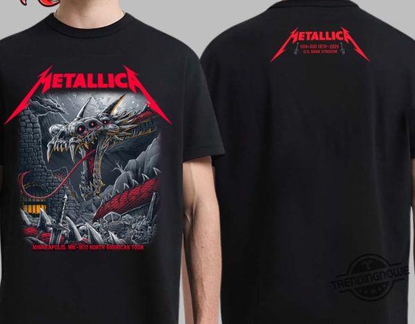 Metallica Minneapolis Shirt V3 Metallica M72 Minneapolis T Shirt The Death Viking Versus The Serpent Two Sides Shirt trendingnowe 1