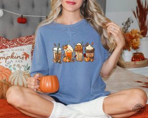 Fall Coffee Pumpkin Shirt Coffee Latte Shirt Halloween Shirt Retro Halloween Shirt Cute Halloween Shirts revetee 3