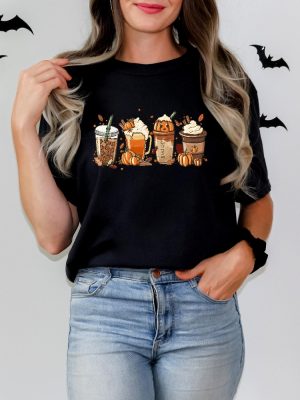 Fall Coffee Pumpkin Shirt Coffee Latte Shirt Halloween Shirt Retro Halloween Shirt Cute Halloween Shirts revetee 7