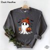 Halloween Cute Ghost Sweatshirt Halloween Pumpkin Spice Sweatshirt Halloween Costume revetee 1