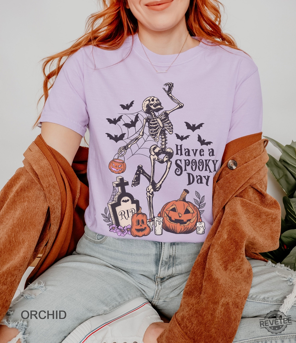 Have A Spooky Day T Shirt Halloween Shirt Gift For Halloween Iprintasty Halloween Skeleton Fall Halloween