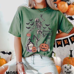 Have A Spooky Day T Shirt Halloween Shirt Gift For Halloween Iprintasty Halloween Skeleton Fall Halloween revetee 2