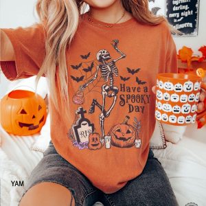 Have A Spooky Day T Shirt Halloween Shirt Gift For Halloween Iprintasty Halloween Skeleton Fall Halloween revetee 3