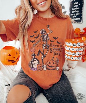 Have A Spooky Day T Shirt Halloween Shirt Gift For Halloween Iprintasty Halloween Skeleton Fall Halloween revetee 3