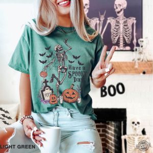 Have A Spooky Day T Shirt Halloween Shirt Gift For Halloween Iprintasty Halloween Skeleton Fall Halloween revetee 4