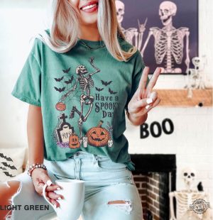 Have A Spooky Day T Shirt Halloween Shirt Gift For Halloween Iprintasty Halloween Skeleton Fall Halloween revetee 4